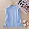 Women's Slim Cozy Knitted Half-turtleneck Cashmere Wool Jumper For Winter Warmth