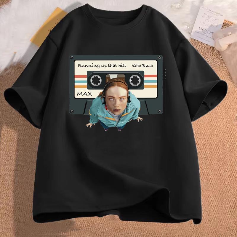 Horror Drama Casual Print Short Sleeve T-shirt - European Size Modal Top