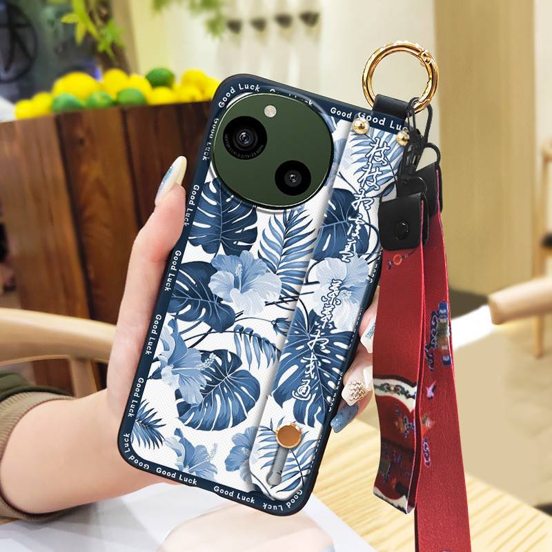 Wrist Strap Lanyard Phone Case For Sharp Aquos R9/SH-51E Wristband Kickstand Waterproof Fashion Phone Holder Silicone