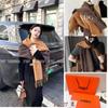 Super soft waxy cashmere scarf for women's winter high-end sense Korean version of versatile camel double-sided solid color for mother's warm scarf