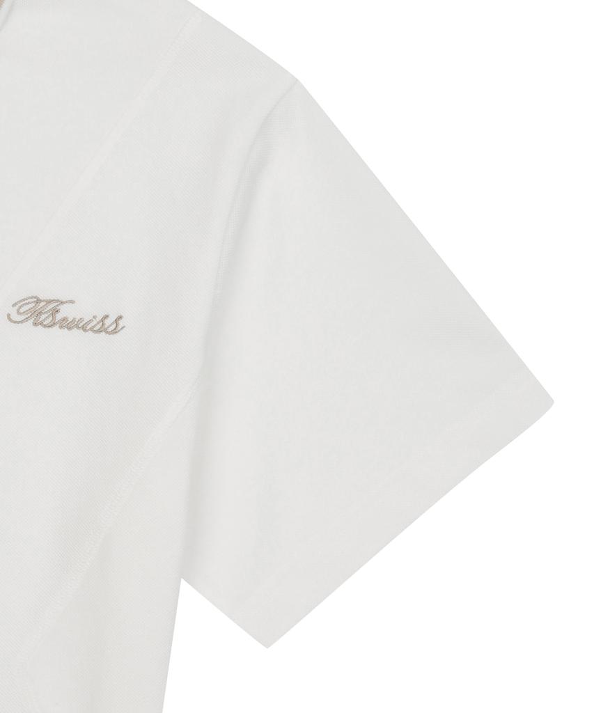 K-SWISS K Loose Short Sleeve Polo Tee_1Kspsmv901Wh