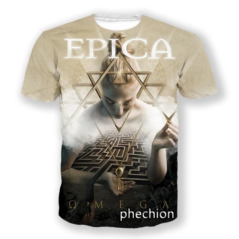 Popolare T-shirt Sinfonica Metal EPICA Stampata 3D per Uomo/Donna Estiva Hip Hop Tendenza Manica Corta Maglietta Oversize Girocollo Y2k Top