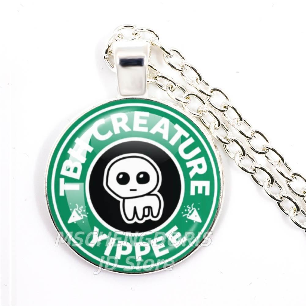 TBH Autism Creature Yippies Creative Funny Yippee Meme Cartoon Glass Cabochon Pendant Necklace Charm Jewelry Gift Jewelry