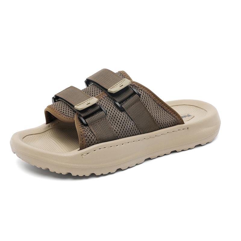 

2025 мужские летние дышащие сандалии с мягкой подошвой для отдыха на открытом воздухе, пляжная обувь 371222-J 44 белый