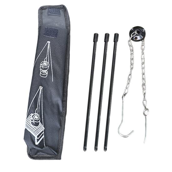 Camping Tripod Cooking Trivet Set with Adjustable Hanging Chain Duty Aluminum Alloy Pot Bracket with Portable Storage Bag Rust-Proof Stand