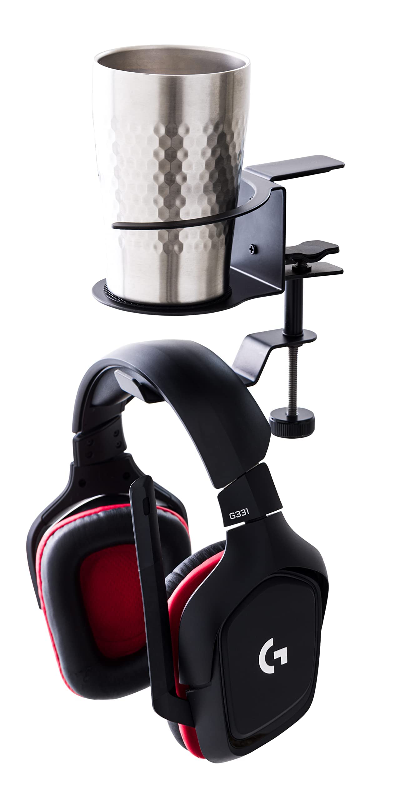 

[TKS Stars] Headphone Stand, Drink Holder, Headphone Stand, Desk Area, Convenient Goods, Stylish Headset Stand, Cup Holder, 360 Degree Rotation,