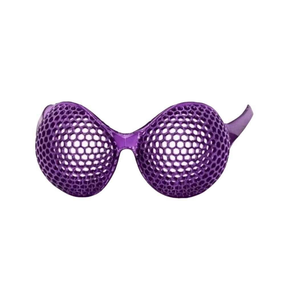 

Full EyesCoverage Hollow Insect Compound Eye Glasses Entire Framework Novelty Glasses Festival Kid фиолетовый