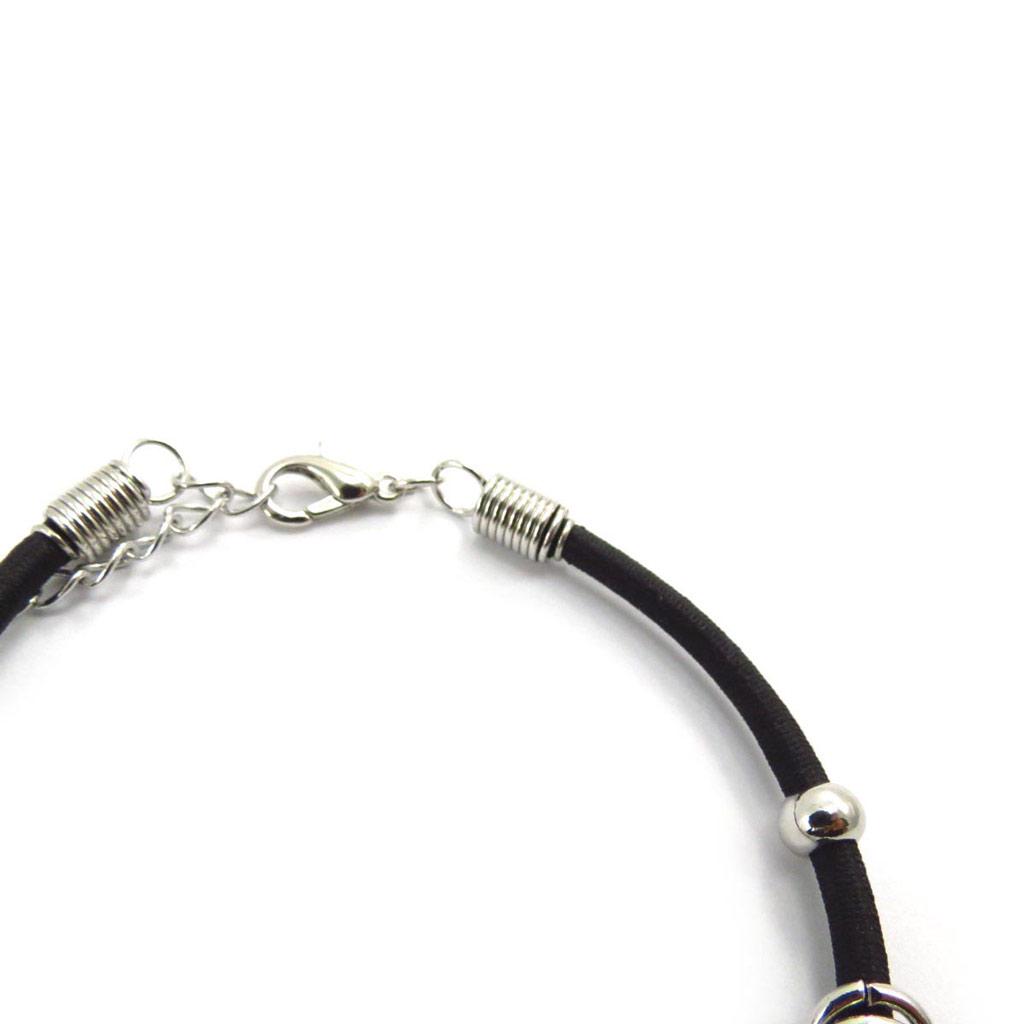 Les Trésors De Lily [J7245] - Bracelet fantaisie 'Chorégraphie' noir argenté