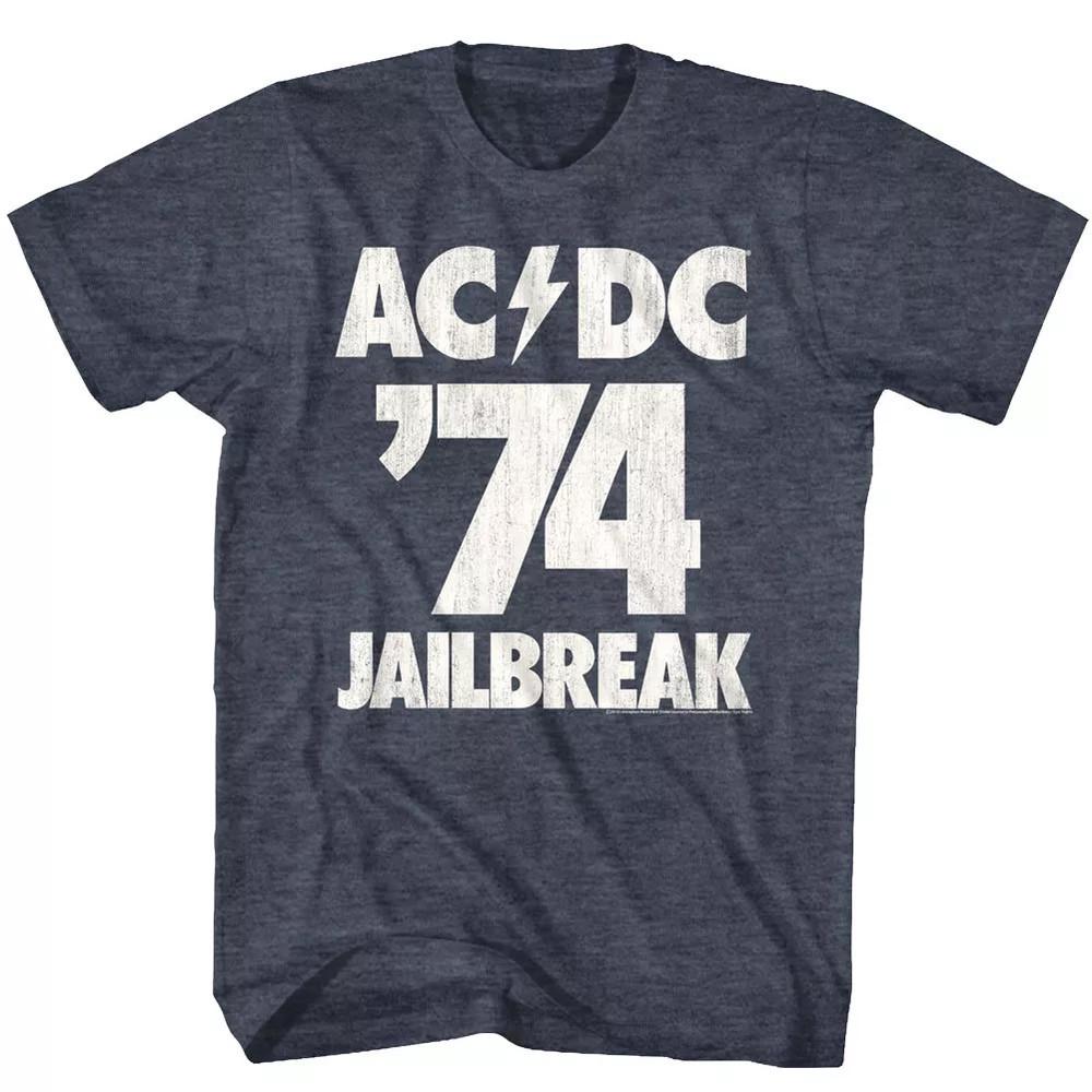 ACDC Jailbreak Tour 1974 Men s T Shirt Metal Rock Band Album Music Concert Merch Unisex T-Shirt XXXXL