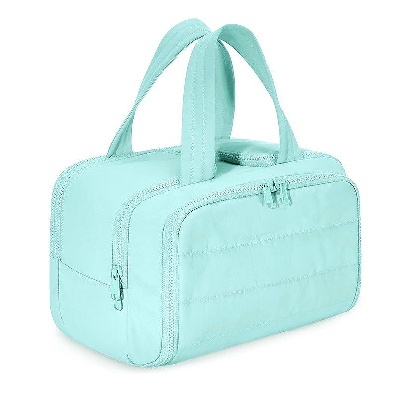 Lightweight Wide-Opening Handheld Makeup Bag – Stylish and Puffy Cosmetic Storage