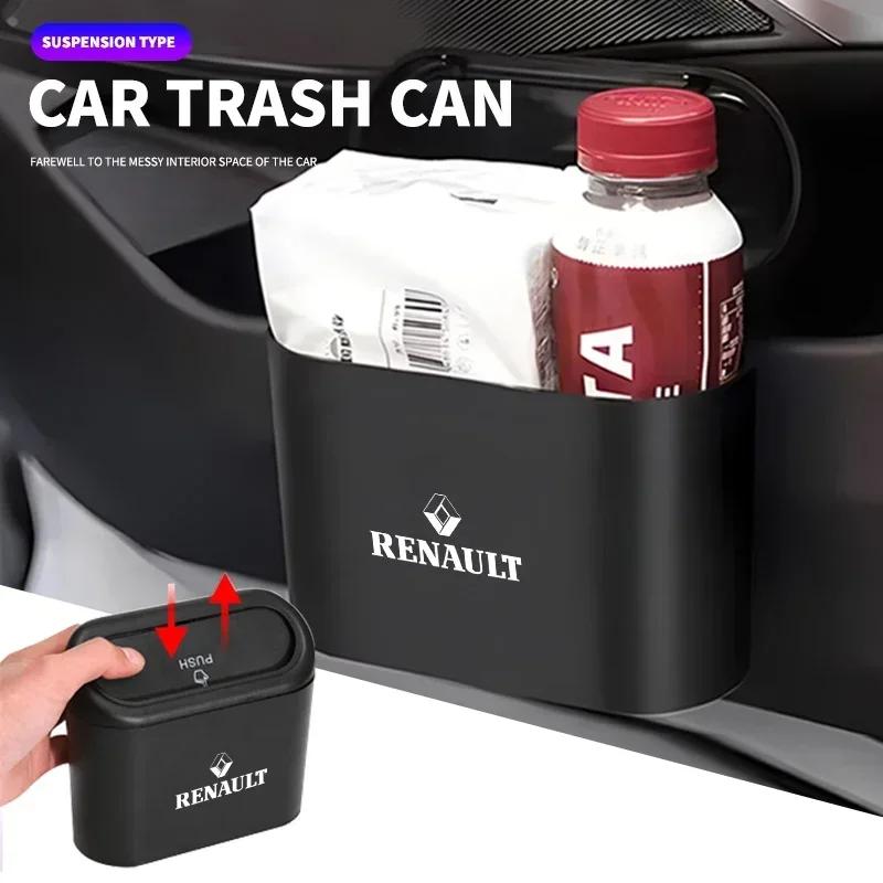 For Renault Trafic Clio Laguna 2 Megane 2 3 Duster Logan Captur koleos Accessories Car Trash Bin Hanging Vehicle Storage Box S666