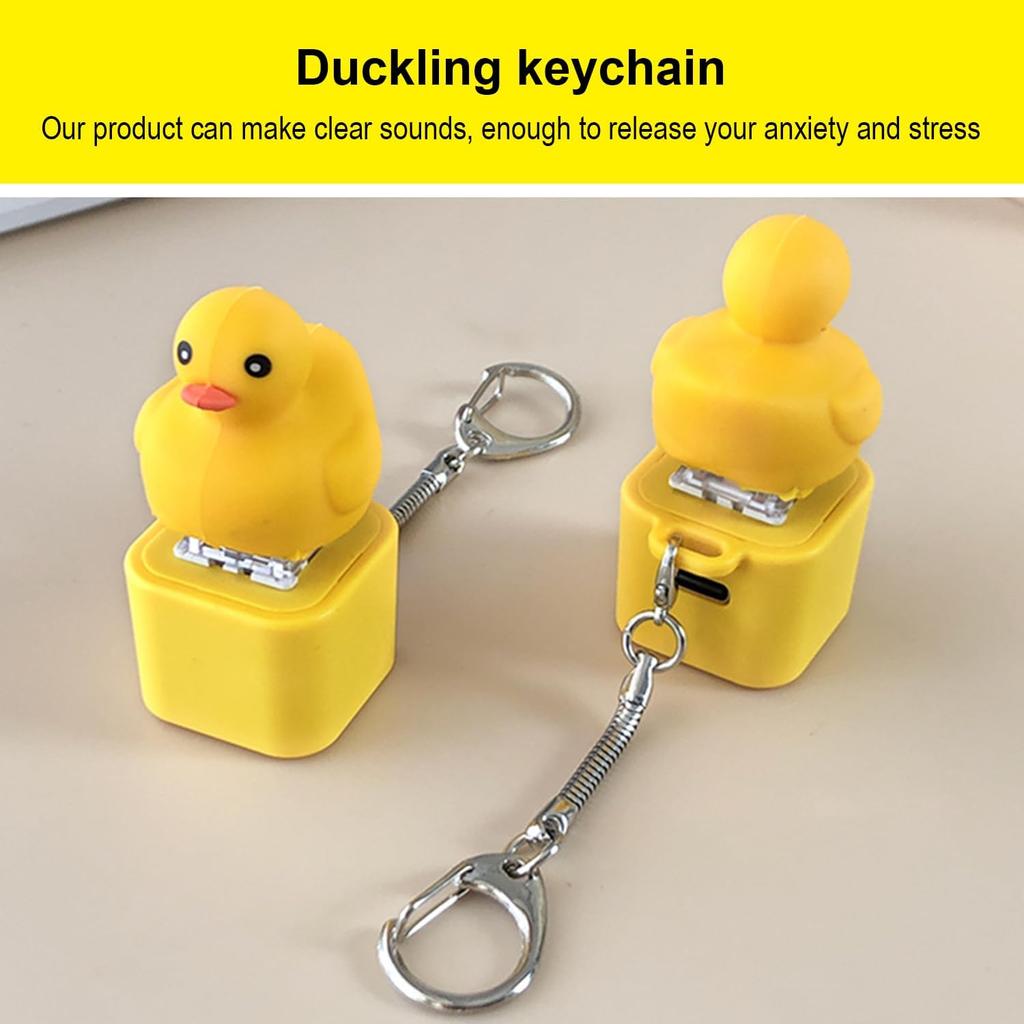 Gamer Keychain Mechanical Switch: Rgb Led Light Up Frog Duck Pendant, Clicky Keyboard Tester Keyring, Backpack Decor Aesthetic