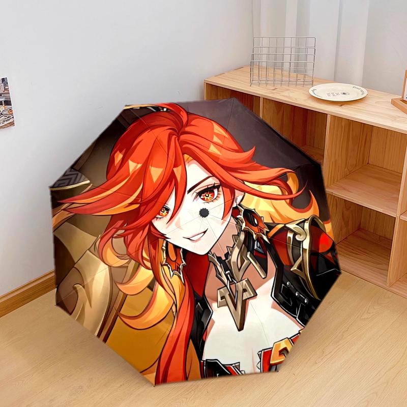 

1 шт. Автоматична складана парасолька - З малюнками аніме-персонажів, Портативна та складана конструкція з 8 спицями, Різдвяні та Днем народження Подарунки