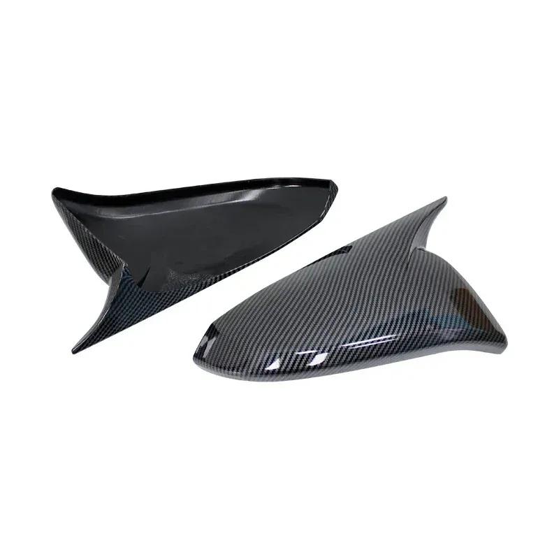 Car Accessories Carbon fiber glossy black Rearview Mirror Cover Caps Housing Lid Case For Toyota Rav4 2013 -2018