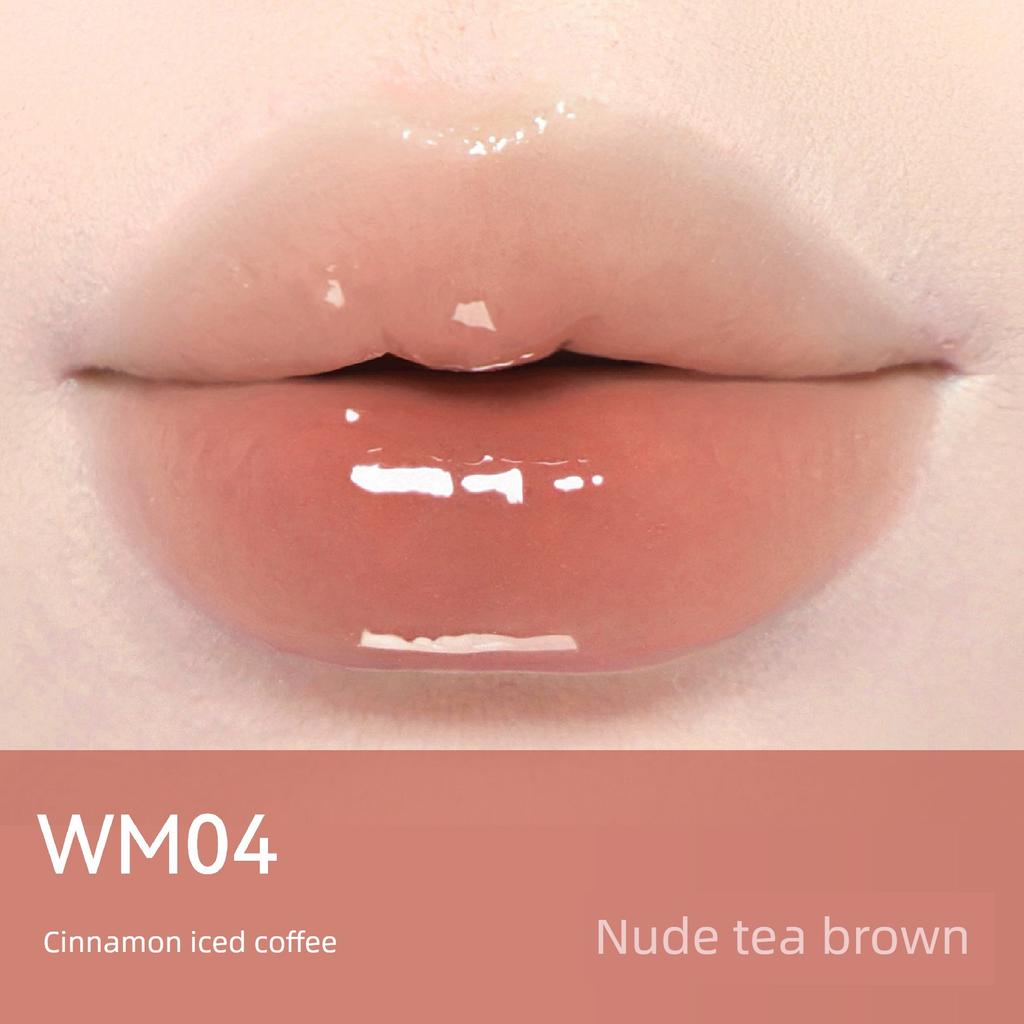 Aztk Lip Jelly Glossy Lip Gloss Whitening Non-Stick Cup Lipstick Mirror Water Gloss Solid Lip Gloss Lipstick for Women Moisturizing and Nourishing