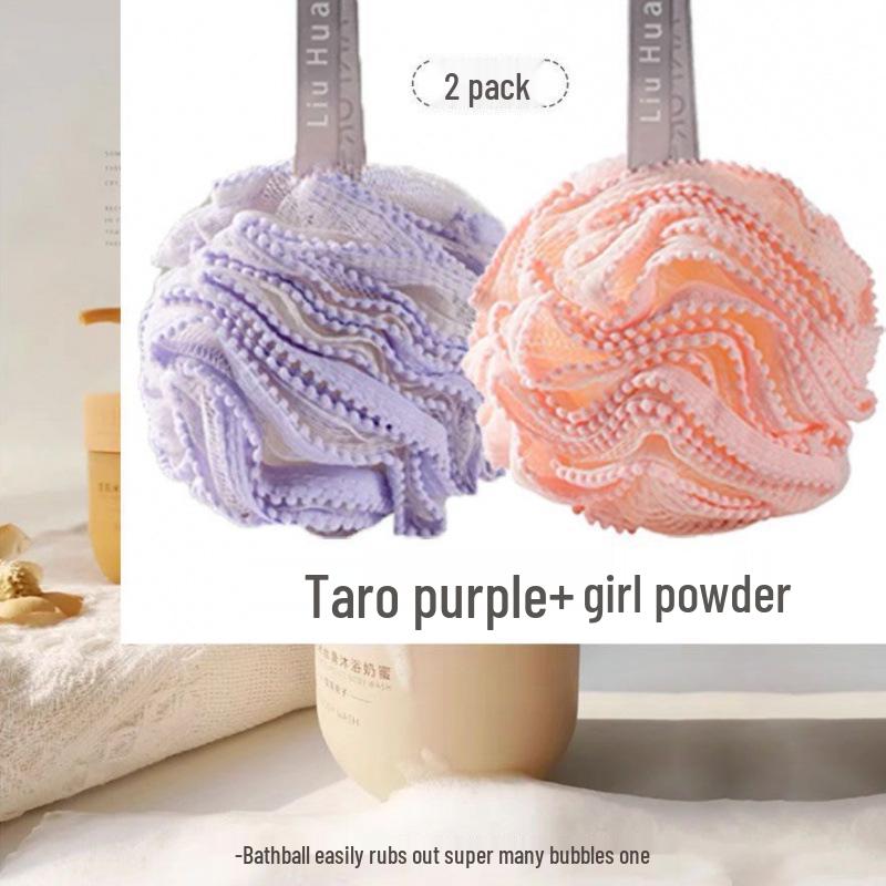 Durable Large Super Soft Bath Flower Ball - Non-Dispersing Foaming Net for Back Scrubbing