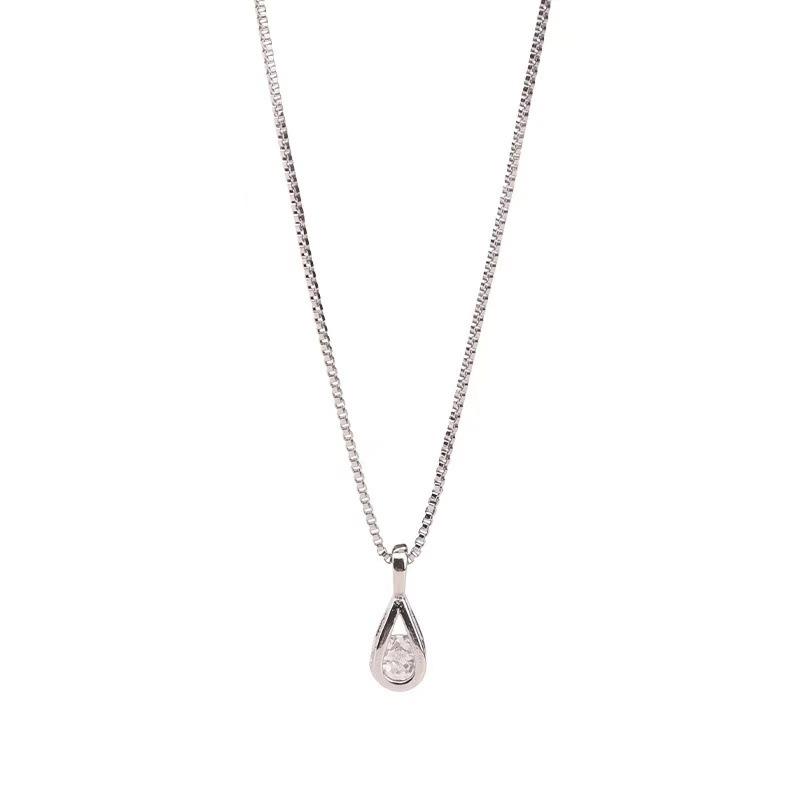 2024 Elegant French Style Water Drop Necklace for Girls - Niche Design Collarbone Chain Pendant