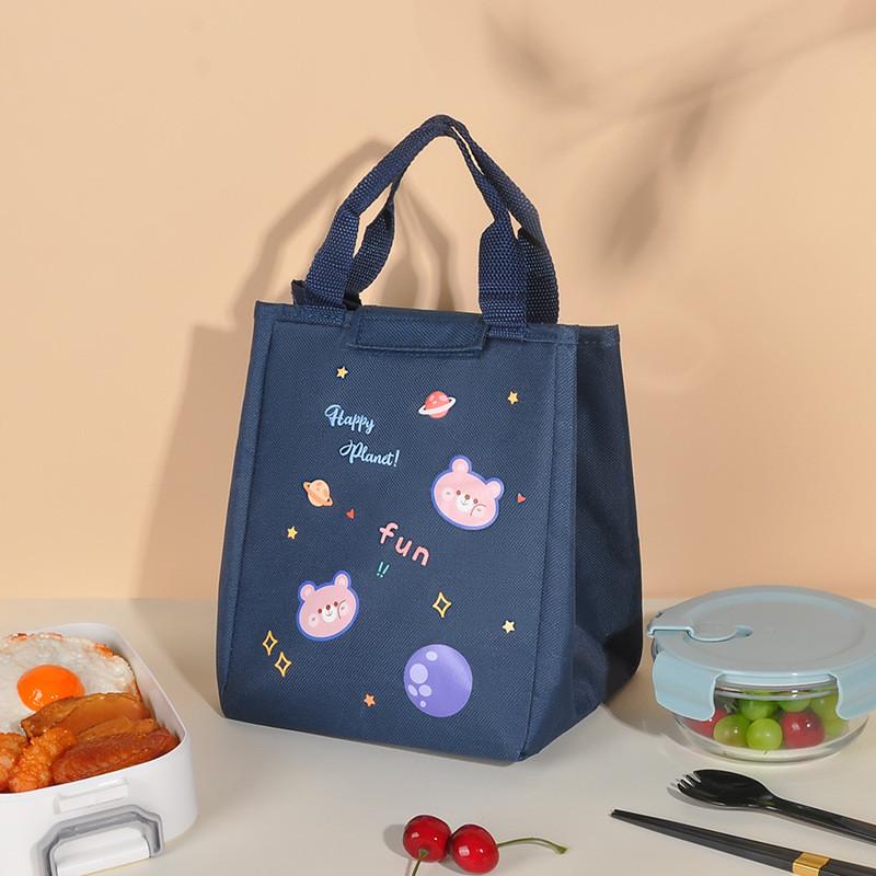 Oxford Cloth Cartoon Lunch Bag With Insulation And Storage Function For Office Workers