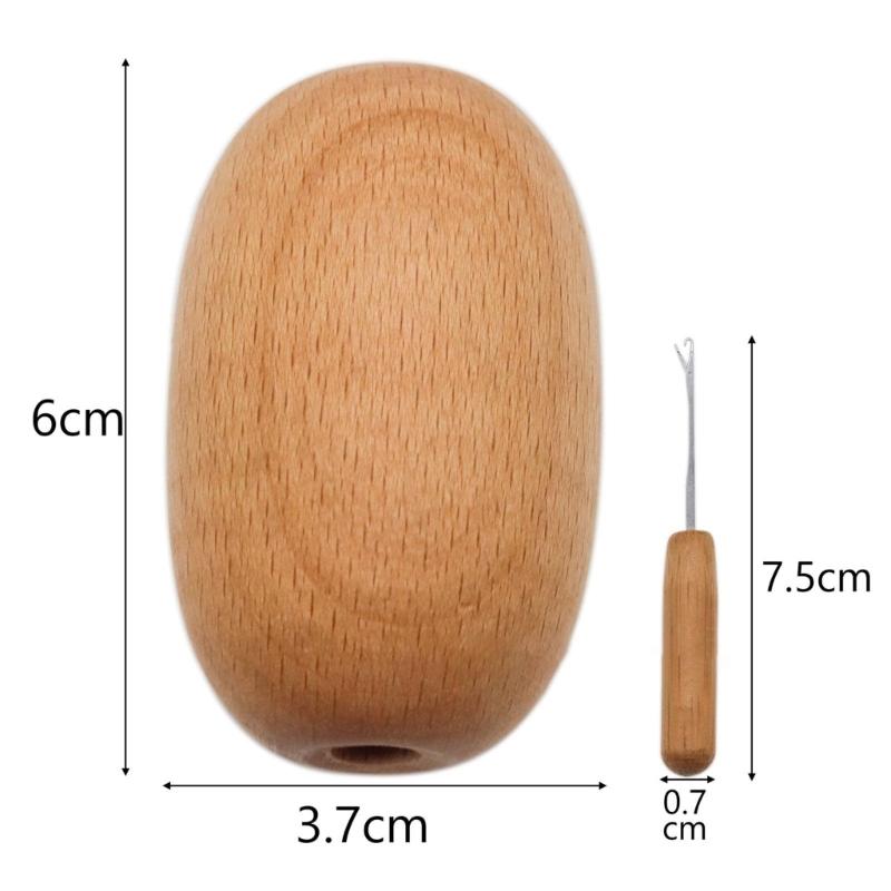 Wood and Stainless Steel Darning Board Set for Professional Clothing Hole Repair Tasks Including Polyester Thread