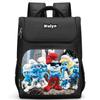 Smurf Anime Backpack Student Schoolbag Computer Bag
