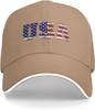 USA Flag Graphic Print Baseball Cap Polyester Adjustable Outdoor Sport Golf Hat for Men Women