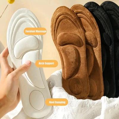 1pair 5D Thermal Self Heated Insoles For Feet Warm Memory Foam Arch Support Insoles For Women Men Winter Sport Self-heating Shoe Pads