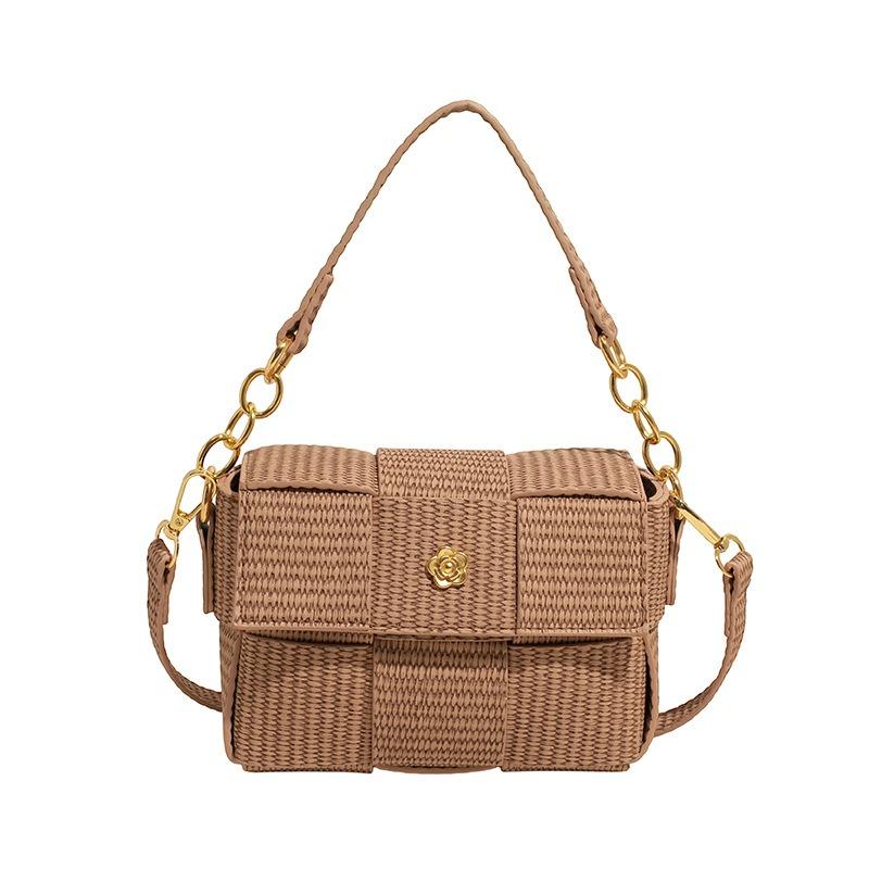 Tkana torebka damska nowa wysokiej klasy modna wszechstronna torba na ramię listonoszka wiosenno-letnia torebka