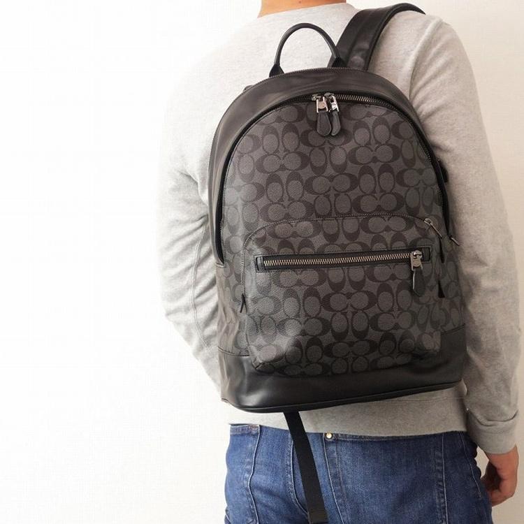 COACH West Backpack In Signature Canvas Black
