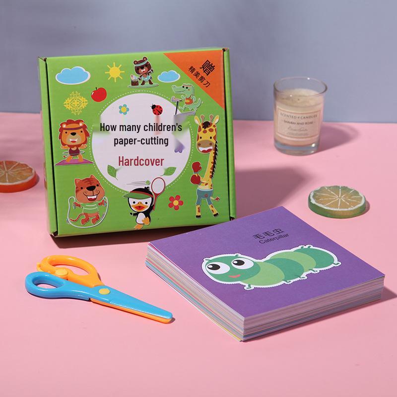 Kindergarten DIY Creative Paper Cutting & Painting Gift Box Set for Kids