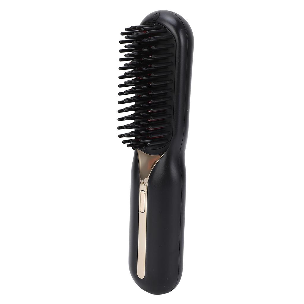 Hair Straightener Brush Negative Ion Curling Straightening Ion Dual Use Electric Hair Styling Comb for Home Black
