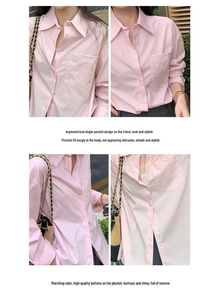 Rongtai Dongli French Chic Cool-Touch Non-Iron Women's Shirt - Spring/Summer 2026 Casual Top