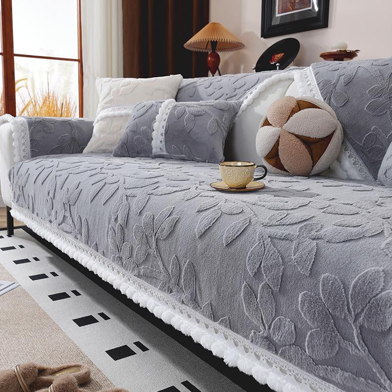 

Cream Wind Imitation Rabbit Plush Sofa Cushion Winter High-End Seat Cushion Thickened Non-Slip Sofa Cover Cross-Border Special Supply 70*70cm