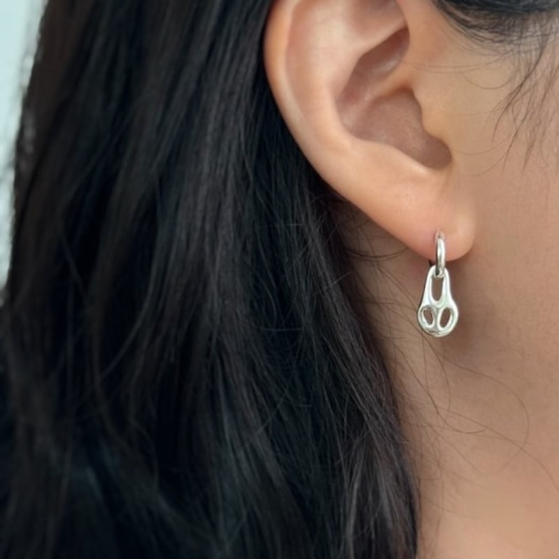 THE BORING skull dangle earrings