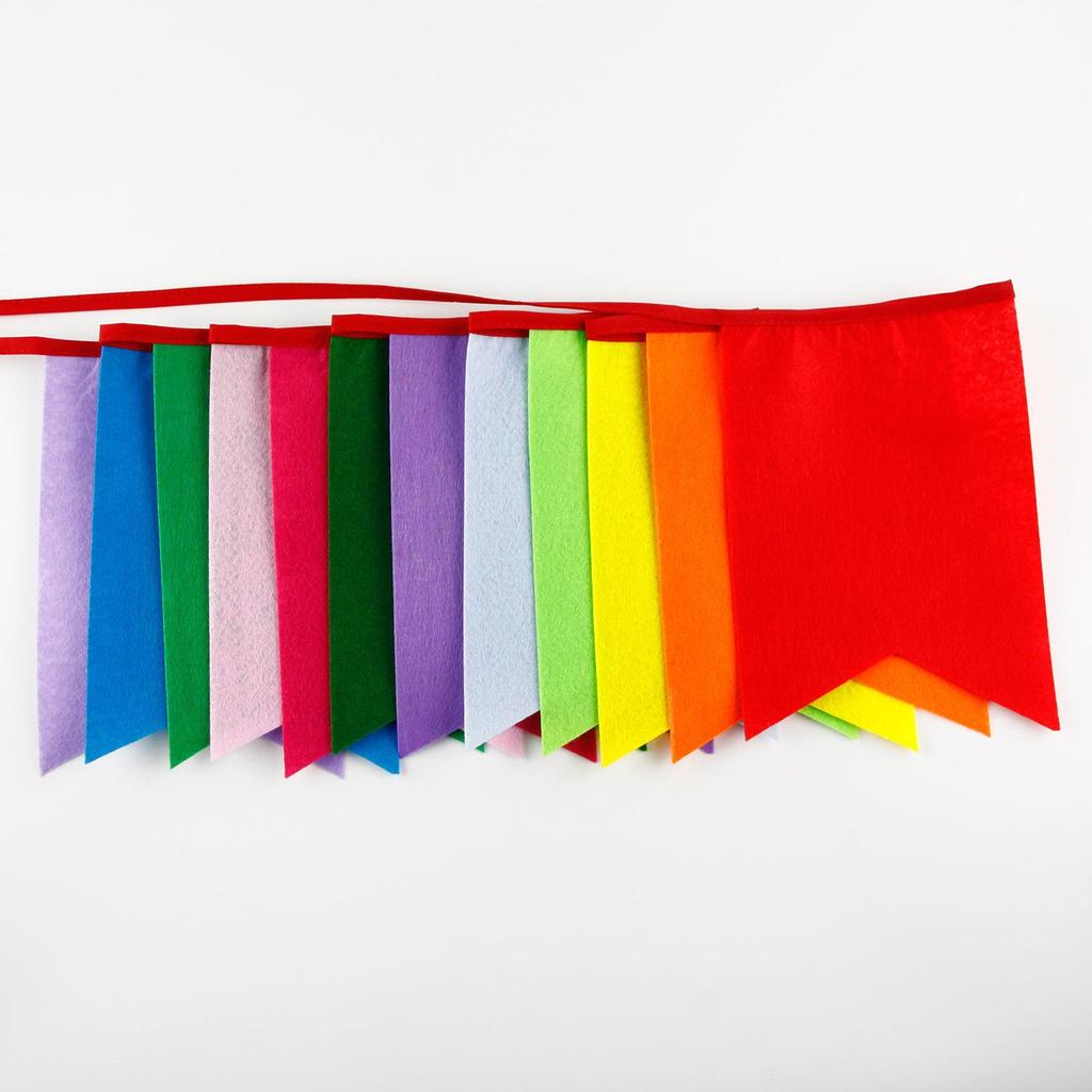 Colorful Kids' Birthday Camping Star and Fishtail Hanging Flags for Parties and Kindergarten Decor
