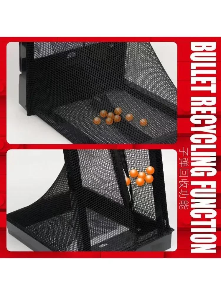 Gun Airsoft Target with Trap Net Catcher, Stand and Paper Target, for Airsoft Training Shooting BB Pellets Indoor Outdoor