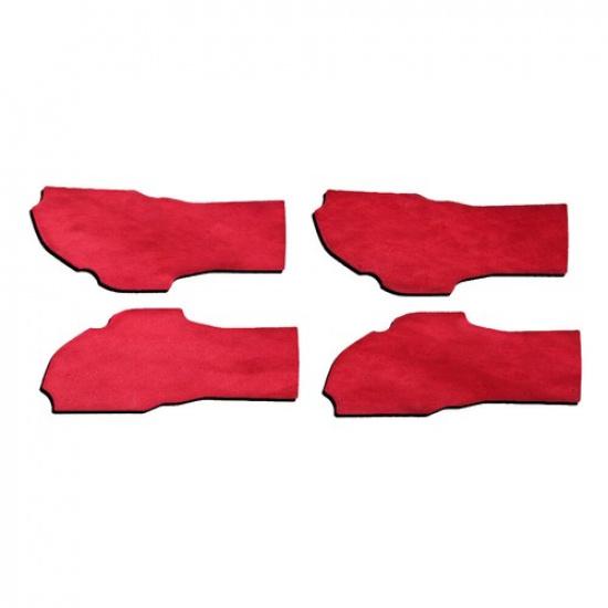 Car Inner Door Bowl Sticker Cover Trim 4* For Ford Explorer - Red Suede