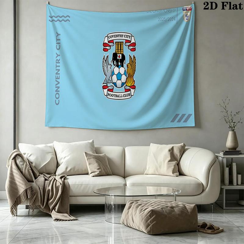 Coventry City Wall Tapestry Aesthetic Wall Hanging Printed Fabric Blanket Decorative Tapestries for Bedroom Living Room Home Decor