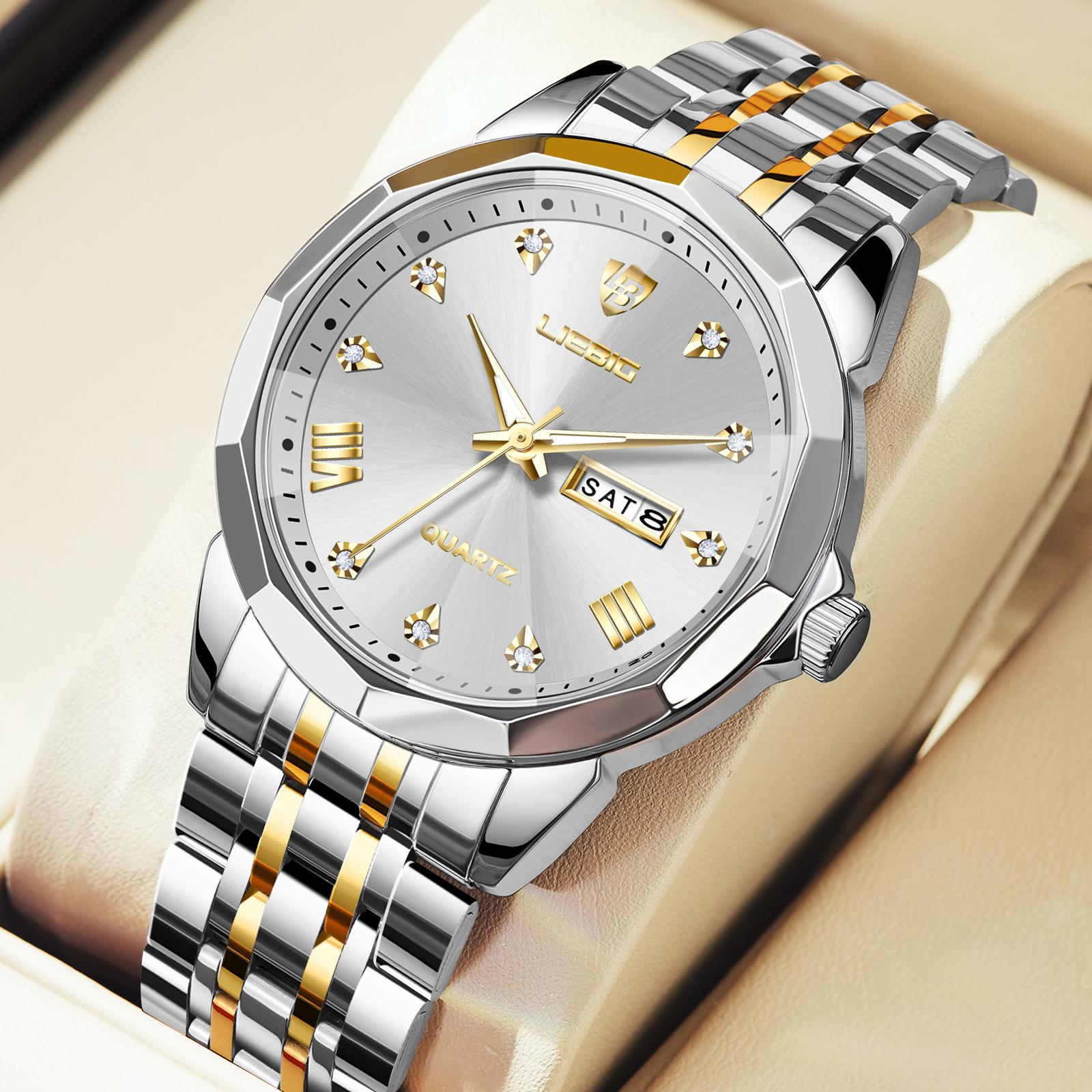 

SKMEIБрендовые мужские часы Модные часы Простые кварцевые часы Темперамент Двойной календарь Кварцевые часы