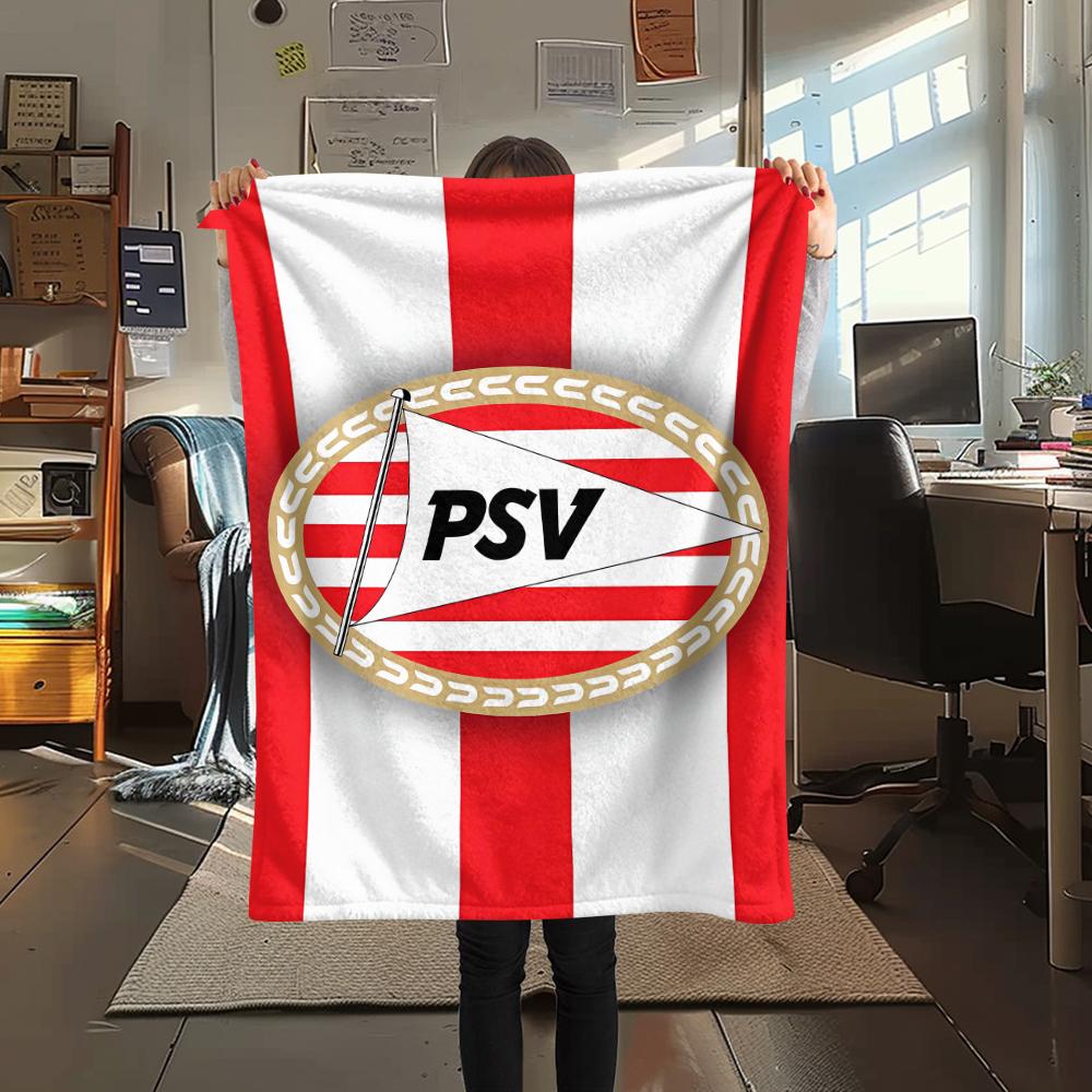 1PC Philips Sport Vereniging Print Flannel Blanket, High quality All Seasons, Home Decor, Warmth and Comfort, Perfect for Christmas Gifts
