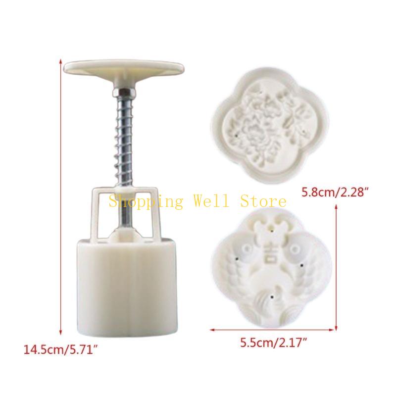 KX4B 50g Fish Mung Bean Cake Mould Plastic Mooncake Moulds Baking Accessories Mooncake Tools Perfect for Moon Festival