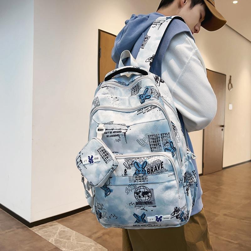Студенческая школьная сумка кампуса с принтом граффити — фото 4