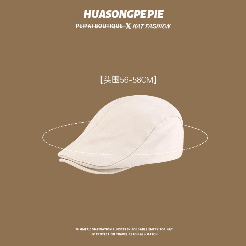 Retro Forward Hat Female Art Leisure Painter Hat Student British Style Newspaper Boy Hat Beret Male