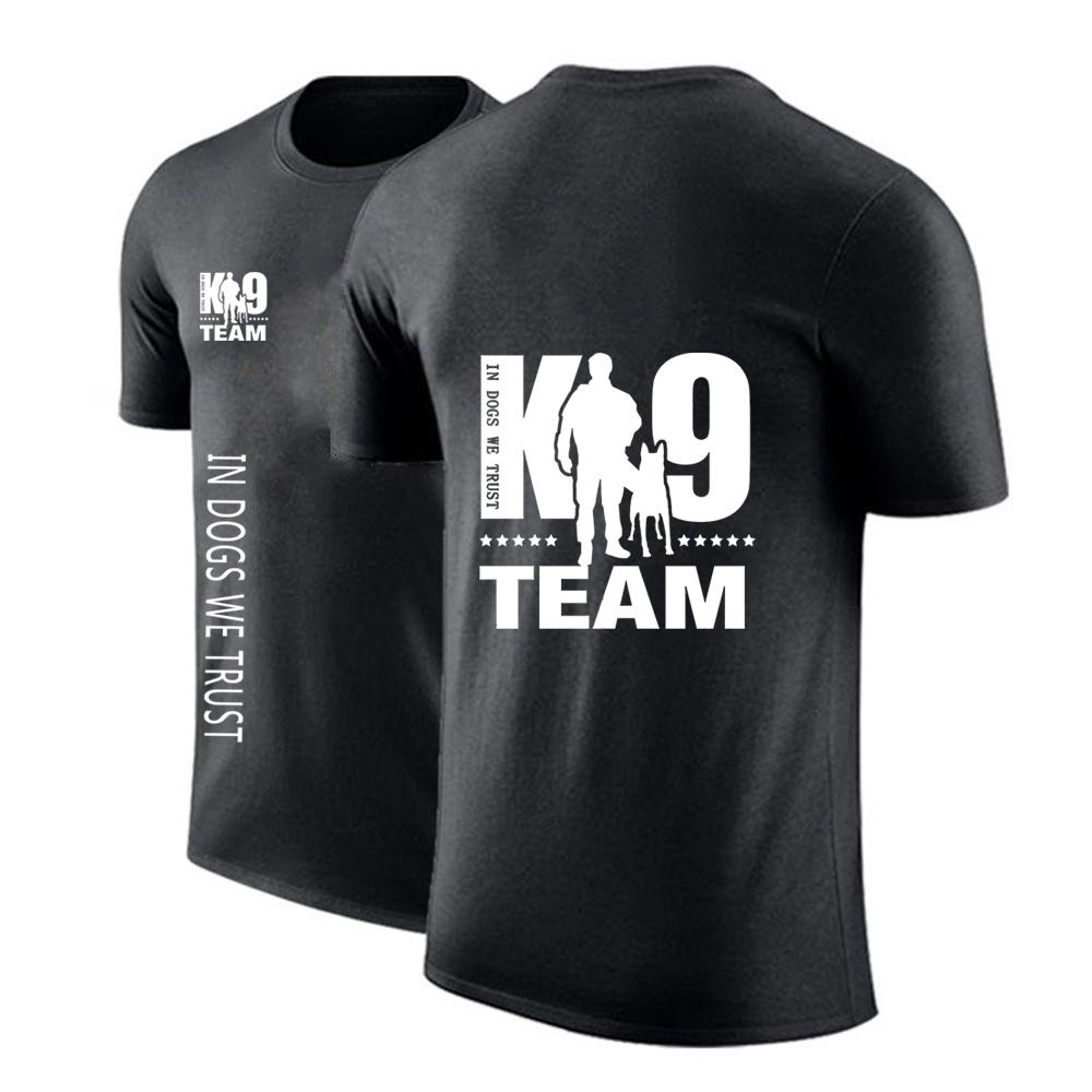 Fashion Men's K9 Team Logo 3D Printed T-shirt Summer Street Trend Fashion Short Sleeve Top Casual Loose Comfortable Round Neck Clothing