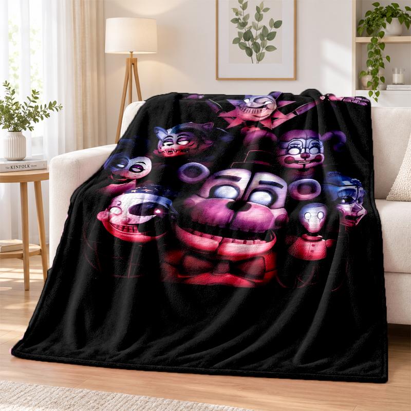 Five Nights At Freddys Flannel Throw Blanket Soft Warm Cozy For Sofa Bed Indoor Home Bedroom Use
