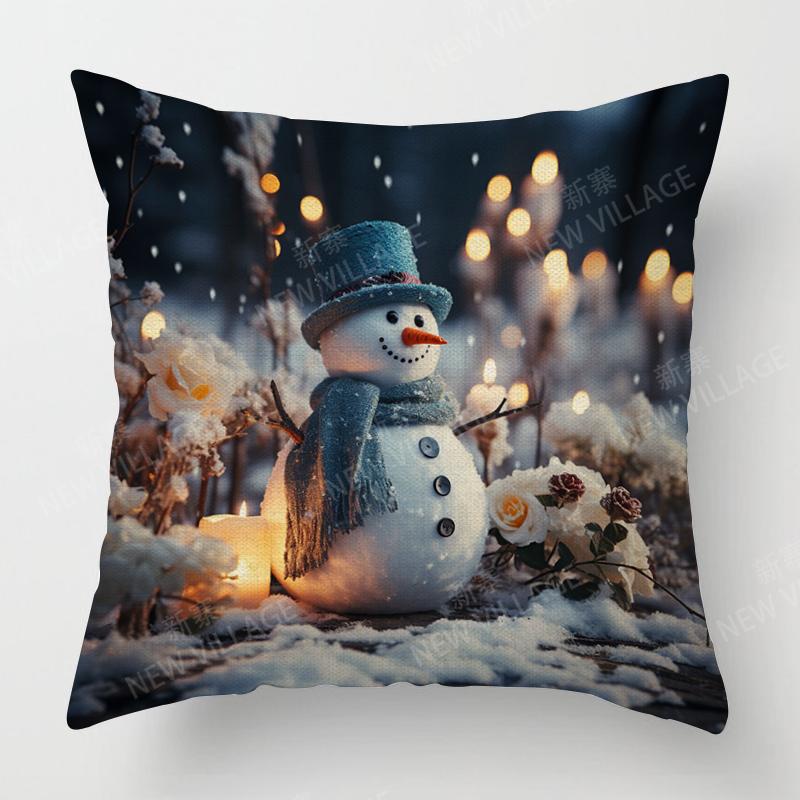 Decorative Cushion Home Living Room Decor Throw Pillow Cover 40*40 40X40Cm 60X60Cm 45X45Cm 50X50Cm Plant Winter Merry Christmas