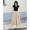 Women's 2025 Fashion Skirt-Pants & V-Neck Tee Set