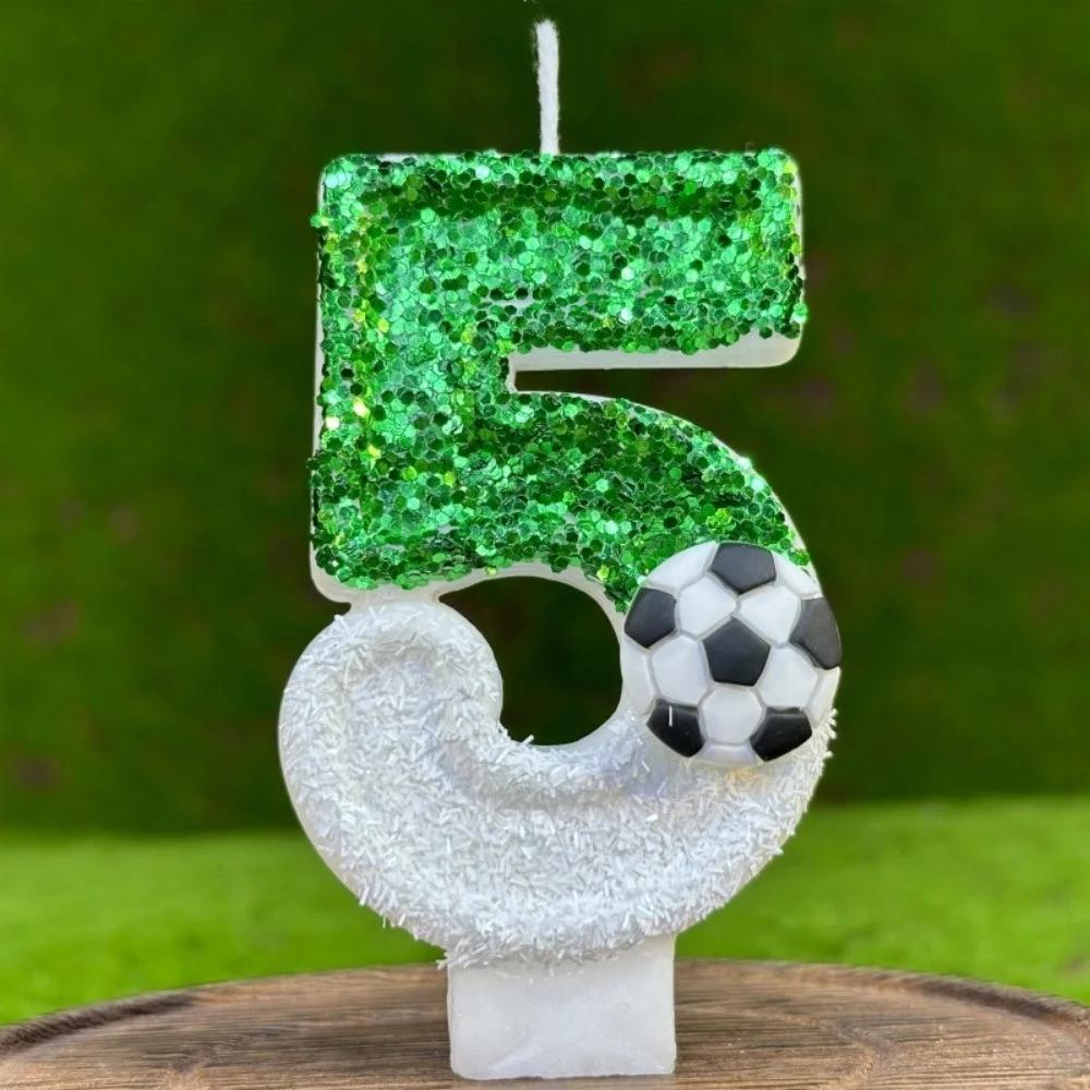 Creative Football 0-9 Number Birthday Candle Children Cake Decoration Gifts For Boy Halloween Party Memories Candle