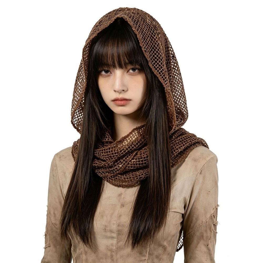 Breathable Glitter Turbante Y2k Head Wraps Fashion Shawl Cap Streetwear