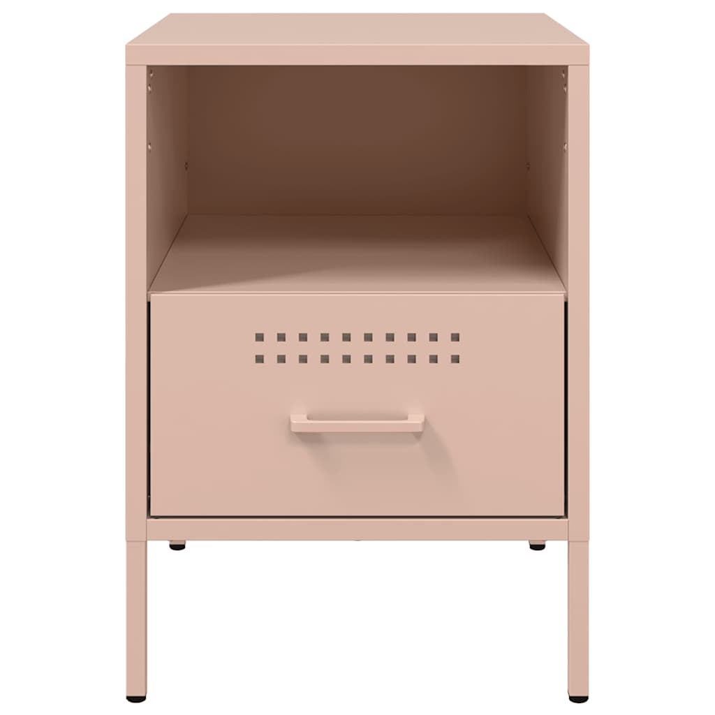 Nightstands 2 pcs Pink 36 x 39 x 50.5 cm Steel