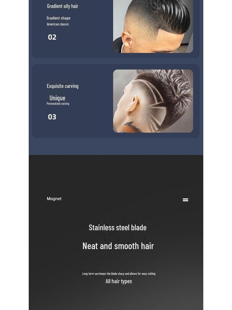 Rechargeable Electric Hair Clipper: DIY Haircut Tool for Men